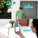 BESDER 8MP dual lens outdoor IP66 weatherproof security camera