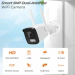 Side view of BESDER 8MP outdoor WiFi surveillance camera