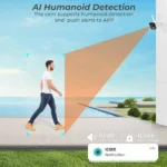 Front lens and infrared LEDs of BESDER 8MP AI IP camera