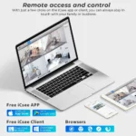 BESDER 8MP PTZ bullet camera with power supply and mounting screws