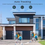 BESDER 8MP PTZ bullet camera installed outdoor with night vision LEDs