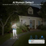 Close-up of BESDER 8MP dual lens camera lenses