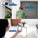 BESDER 8MP outdoor WiFi camera highlighting waterproof design