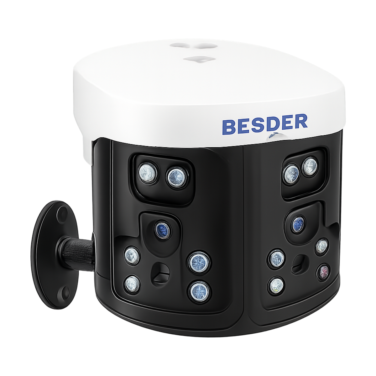 BESDER 8MP Wifi Camera 180° Wide Angel Human Detection Outdoor 4MP CCTV Security Protection IP Camera Color Night Vision iCam365-bg-clean BESDER 8MP dual lens outdoor WiFi security camera front view