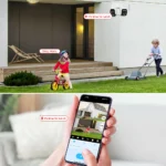 BESDER dual wifi camera demonstrating pan and tilt rotation features