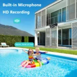 BESDER 8MP 4K IP camera showing Ethernet PoE port