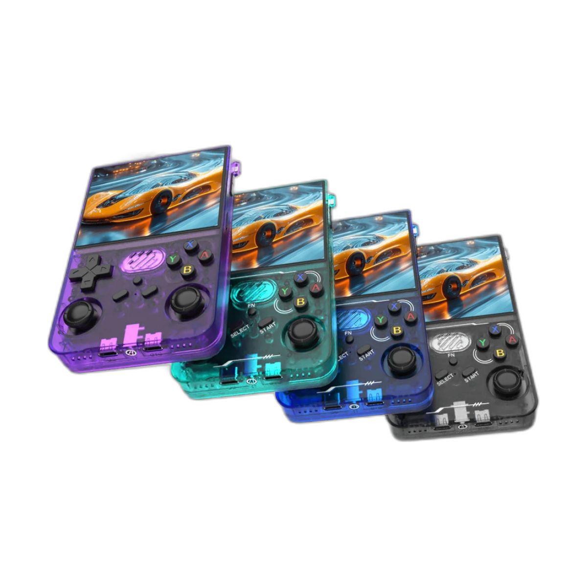 BOYHOM 100% ArKOS R36XX Retro Handheld Game Console Linux System 3.5 Inch IPS Screen 64/128GB Game Player R36S updated version-bg-clean BOYHOM R36XX retro handheld game console front view with 3.5 inch IPS screen