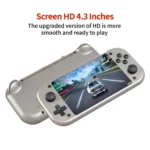 BOYHOM M17 retro handheld video game console showing screen display