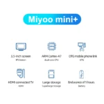 Close-up of 3.5 inch IPS screen on BOYHOM MIYOO MINI PLUS