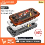 BOYHOM R36H retro handheld console front view with 3.5 inch IPS screen