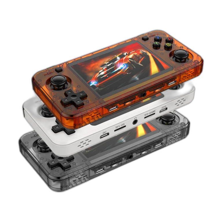 BOYHOM R36H retro handheld console front view with 3.5 inch IPS screen