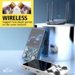 BOYHOM R36Plus retro gaming console with external controller interface