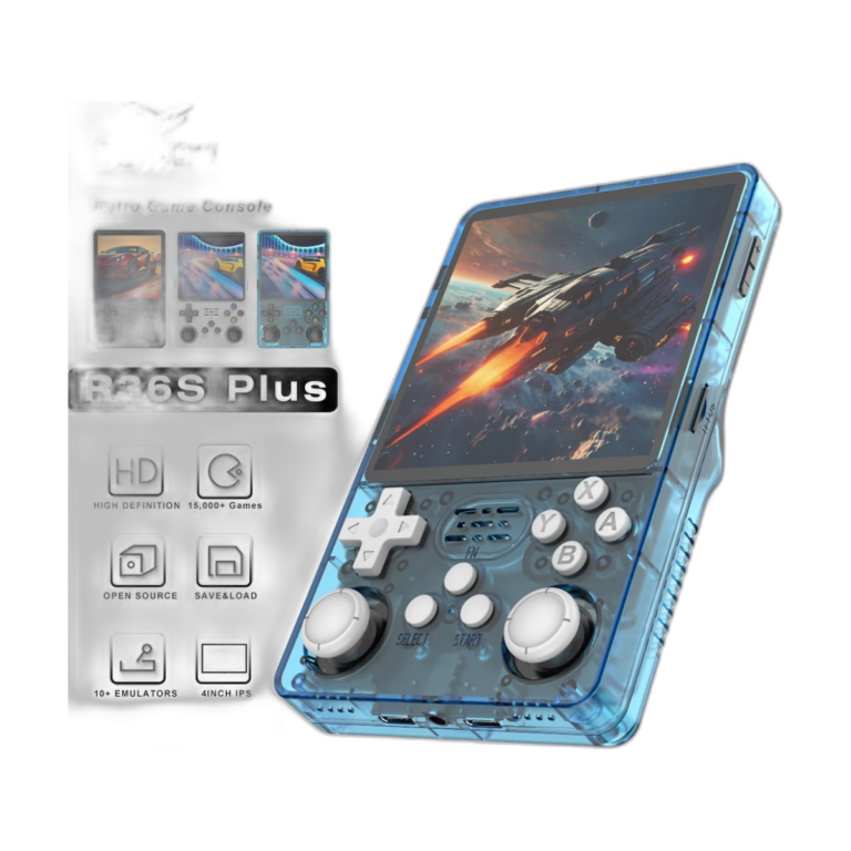 BOYHOM R36Plus handheld retro game console front view with 4.0 inch IPS screen