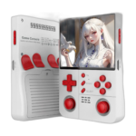 Front view of BOYHOM R40XX Pro Max retro handheld console with screen on