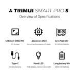 Side view of BOYHOM Trimui Smart Pro S handheld console with USB Type-C port