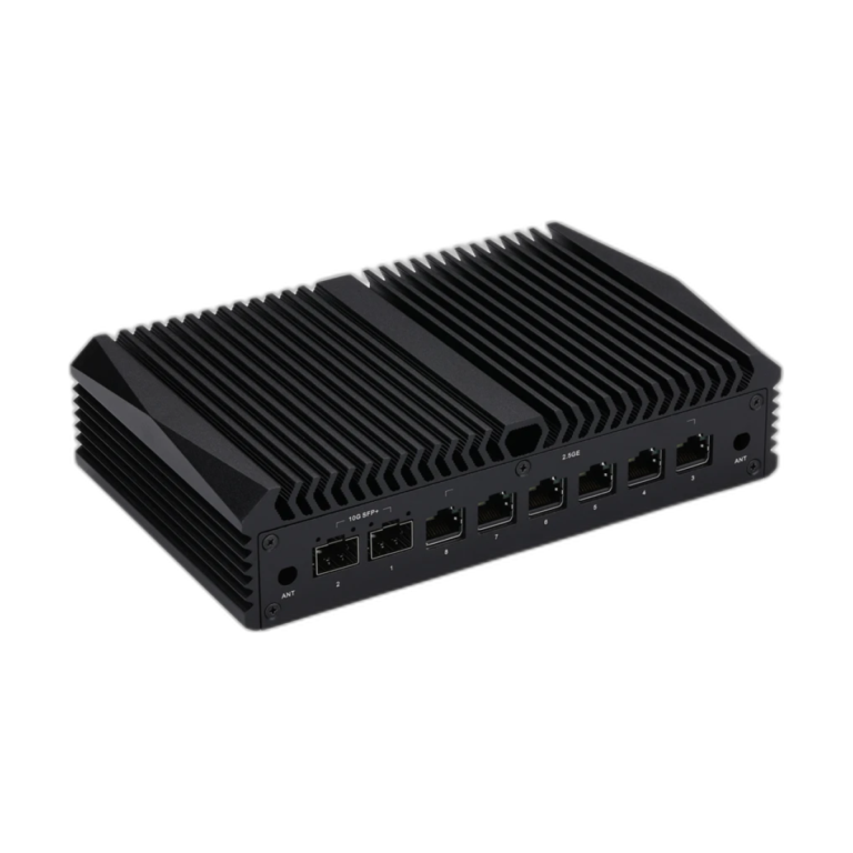Qotom Mini PC Q30900UE Series front view with ports visible