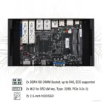 Q20300G9 internal layout showing storage and cooling fan