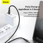 Baseus 100W PD Type C 5A Fast Charging Data Cable - Image 3