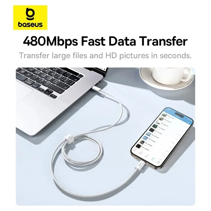 Durable nylon braided Baseus USB-C fast charging cable