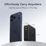 Close-up of Baseus 120W desktop charger USB ports