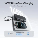 Side view of Baseus Enerfill FC41 power bank showing digital display