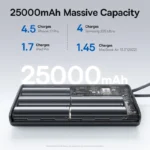 Baseus 25000mAh power bank compact design and curved edges