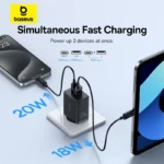 Baseus 20W Dual Port USB-C Fast Charger for iPhone - Image 3