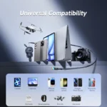 Baseus car charger with fast charging logos and certifications