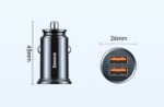 Baseus 30W Car Charger USB PD QC4 Fast Charge iPhone Xiaomi - Image 15