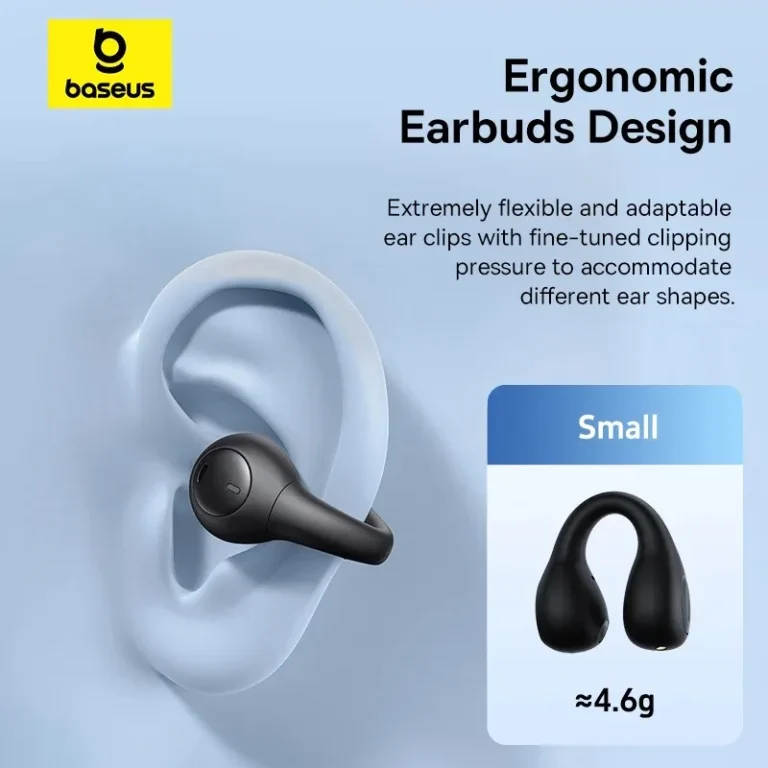 Side view of Baseus AirGo AS01 Bluetooth 5.3 ear clip headphones