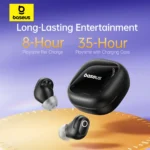 Baseus Bass BD1 wireless earphones charging in case