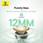Baseus Bass EP10 NC earbuds in charging case open