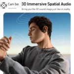 Baseus Bowie M2s earbuds showing translucent dual-color earcaps