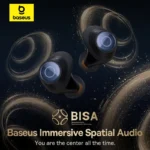 Side view of Baseus Bowie MA10 Pro ANC Bluetooth earbuds