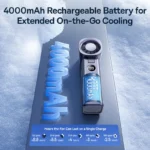 Baseus Mini Foldable Fan 5 Speed 4000mAh Portable Handheld Fan - Image 3