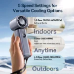 Baseus Mini Foldable Fan 5 Speed 4000mAh Portable Handheld Fan - Image 4