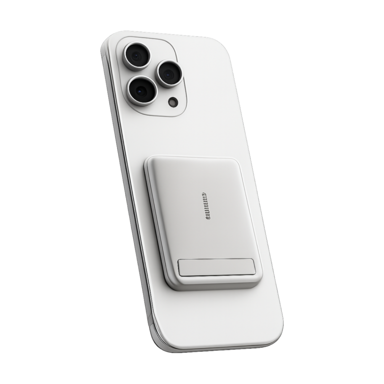 Baseus PicoGo 5000mAh magnetic power bank with kickstand front view