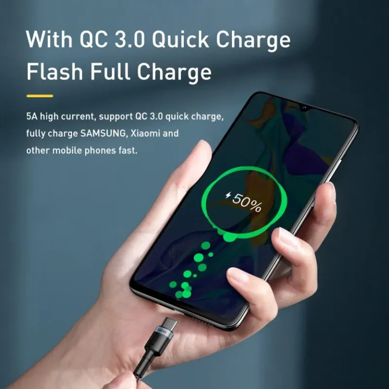 Baseus 100W USB-C fast charging cable with Type-C connectors