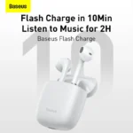 Purple Baseus W04 True Wireless Earbuds with compact case