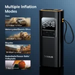 Close-up of Baseus inflator motor and copper connector