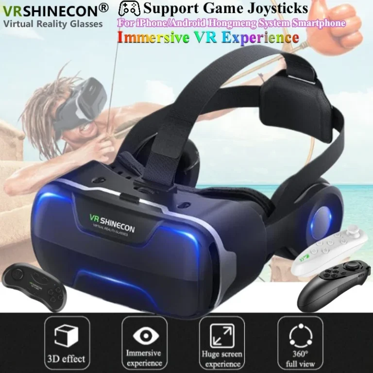 Blu-Ray VR Shinecon G02ED glasses front view with smartphone slot