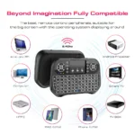 Backlit wireless keyboard with touchpad and multi-language layout