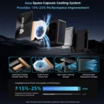 Bmax B9 Power Mini PC placed on desk setup