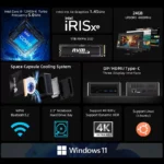 Close-up of Bmax B9 Power Mini PC power button and ventilation