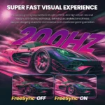 Side angle of CRUA 30 inch curved gaming monitor