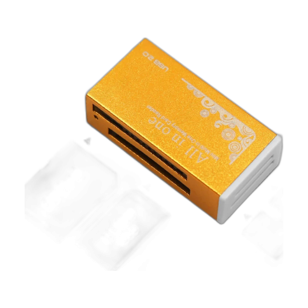 4-port USB 2.0 memory card reader adapter front view