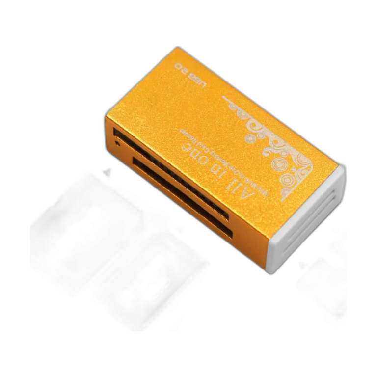 4-port USB 2.0 memory card reader adapter front view