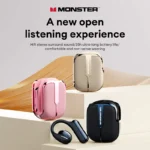Close-up of Monster XKO06 ergonomic in-ear Bluetooth headset