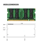 Crucial DDR2 laptop RAM modules showing gold pins and labels