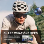 Smart sunglasses featuring sport camera and WiFi connectivity